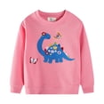 thumbnail image 1 of Tiijoy Toddler Girls Dinosaur Sweatshirt Fall Winter Crew Neck Knit Pullover Top, Sizes 4-5T, 1 of 3