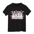 thumbnail image 1 of Tiijoy Toddler Girls Easter Short Sleeve T Shirt Cute Cartoon Crew Neck T-Shirt, Sizes 3-13, 1 of 3