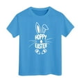 thumbnail image 1 of Tiijoy Toddler Girls Easter Short Sleeve Tee Letter Rabbit Crewneck T-Shirt, Sizes 3-13, 1 of 3
