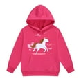 thumbnail image 1 of Tiijoy Toddler Girls Hoodie Cartoon White Horse Print Kids Pullover Hoodies, Sizes 1-2, 1 of 3