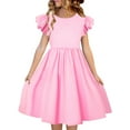 thumbnail image 1 of Tiijoy Toddler Girls Flutter Sleeve A Line Dress Summer Princess Skater Dress, Sizes 3-4, 1 of 5