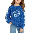 thumbnail image 1 of Tiijoy Toddler Girls Football Glitter Sweatshirt Casual Pullover Top, Sizes 3-4, 1 of 3