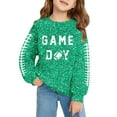 thumbnail image 1 of Tiijoy Toddler Girls Football Graphic Sweatshirt Game Day Pullover Top, Sizes 4-5, 1 of 3