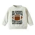 thumbnail image 1 of Tiijoy Toddler Girls Football Sweatshirt Graphic Crew Neck Pullover Sweater, Sizes 1-2, 1 of 6