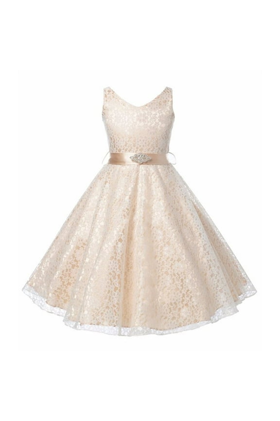 Toddler Girls Glitter Lace Birthday Party Princess Dress Pageant Gown, Sizes 2-3