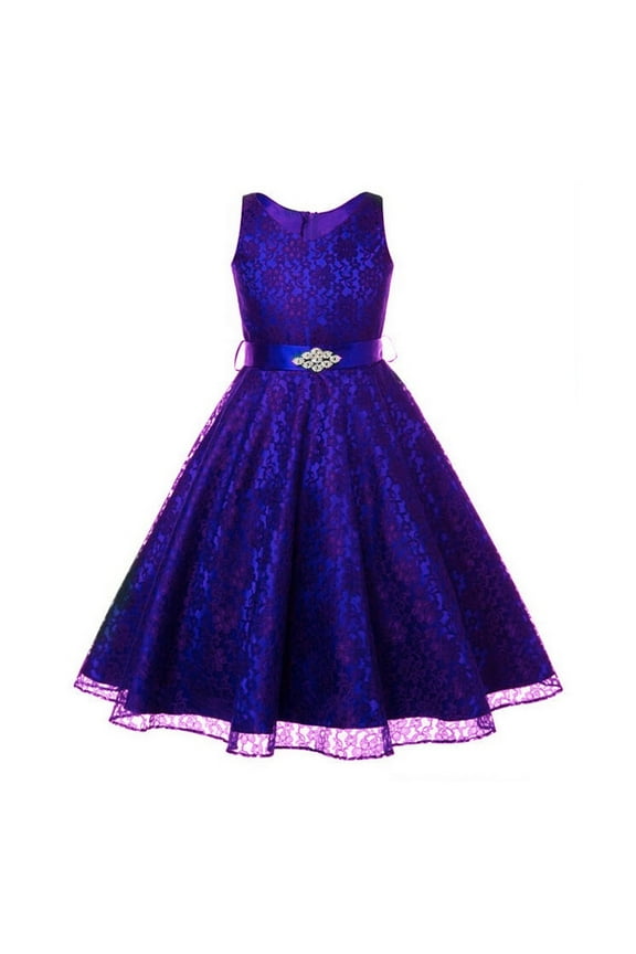 Toddler Girls Glitter Lace Birthday Party Princess Dress Pageant Gown, Sizes 2-3