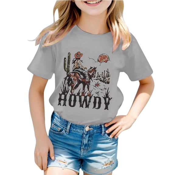 Tiijoy Toddler Girls Graphic Tee Short Sleeve Crew Neck T-Shirt Casual Tshirt, Sizes 4-5T