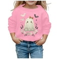 thumbnail image 1 of Tiijoy Toddler Girls Halloween Sweatshirt Graphic Cute Crew Neck Pullover, Sizes 4-5T, 1 of 3