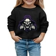 thumbnail image 1 of Tiijoy Toddler Girls Halloween Sweatshirt Skeleton Print Crew Neck Sweatshirts, Sizes 3-4, 1 of 5