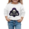 thumbnail image 1 of Tiijoy Toddler Girls Halloween Sweatshirt Skeleton Print Crew Neck Sweatshirts, Sizes 4-5, 1 of 5