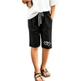 thumbnail image 1 of Tiijoy Toddler Girls Heart Print Knee-Length Shorts Elastic Waist Drawstring Casual Shorts, 1 of 3