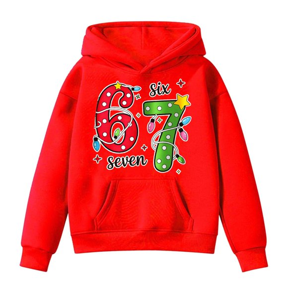 Tiijoy Toddler Girls Hoodie 6 7 Print Hooded Sweatshirt Cozy Pullover Hoodies, Sizes 3-4T