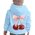 thumbnail image 1 of Tiijoy Toddler Girls Hoodie Cherry Bow Print Hooded Sweatshirt Graphic Hoody, Sizes 3-4T, 1 of 4