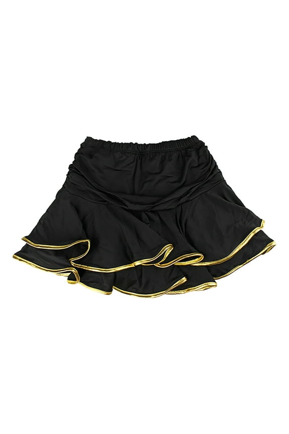 Toddler Girls Layered Tango Dance Skort Dance Practice Skirt with Shorts, Sizes 3-4