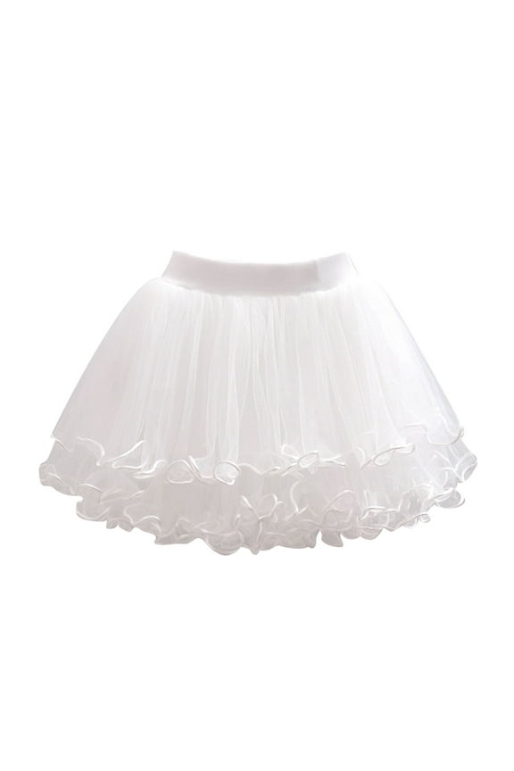 Toddler Girls Layered Tulle Tutu Skirt Party Dance Princess Mesh Skirt Petticoat, Sizes 3-4
