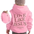 thumbnail image 1 of Tiijoy Toddler Girls Letter Print Hoodie Jesus Letter Print Hooded Sweatshirt, Sizes 2-3, 1 of 7