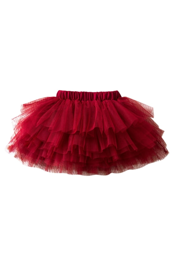 Toddler Girls Mesh Tutu Skirt Petticoat Kids Party Layered Tulle Skirt, Sizes 3-4