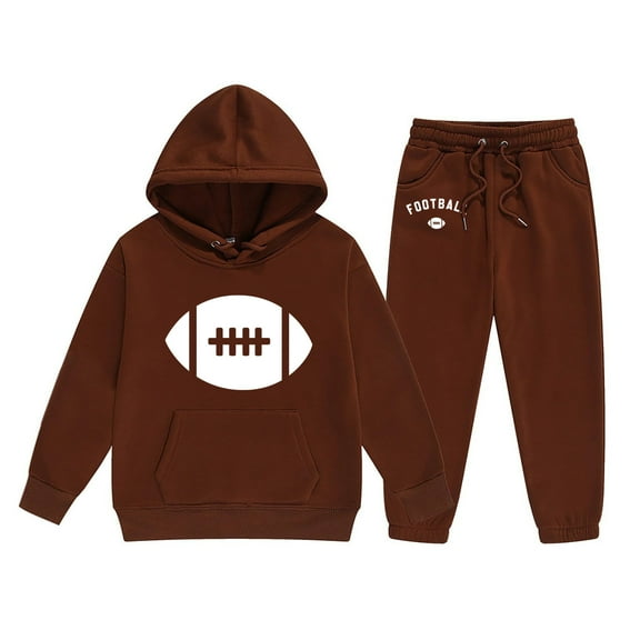 Tiijoy Toddler Girls Outfits Football Graphic Hoodie and Sweatpants Sweatsuit, Sizes 2-3