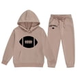 thumbnail image 1 of Tiijoy Toddler Girls Outfits Football Graphic Hoodie and Sweatpants Sweatsuit, Sizes 3-4, 1 of 7