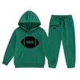 thumbnail image 1 of Tiijoy Toddler Girls Outfits Football Graphic Hoodie and Sweatpants Sweatsuit, Sizes 4-5, 1 of 5