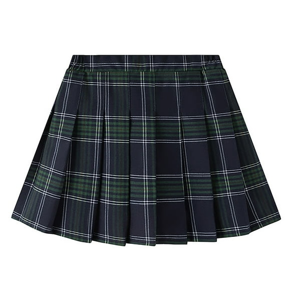 Tiijoy Toddler Girls Plaid Pleated Skirt School Daily Elastic Waist A Line Skirt, Sizes 2-3