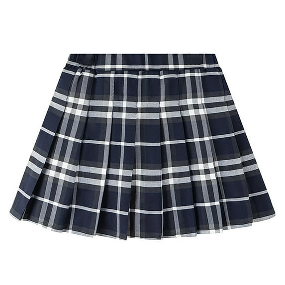 Tiijoy Toddler Girls Plaid Pleated Skirt School Daily Elastic Waist A Line Skirt, Sizes 4-5