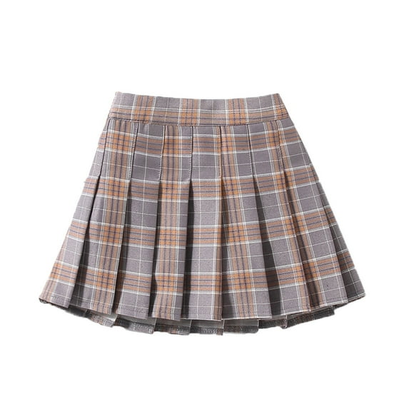 Tiijoy Toddler Girls Plaid Pleated Skirt School Uniform Daily A Line Skirt, Sizes 2-3