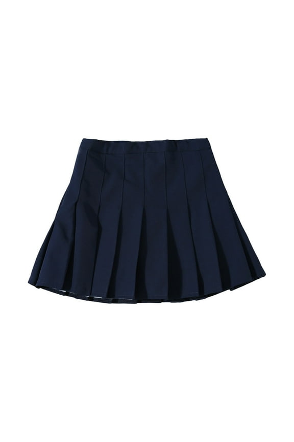 Toddler Girls Pleated Tennis Skirt Casual A-Line Mini Skort with Shorts, Sizes 4-5