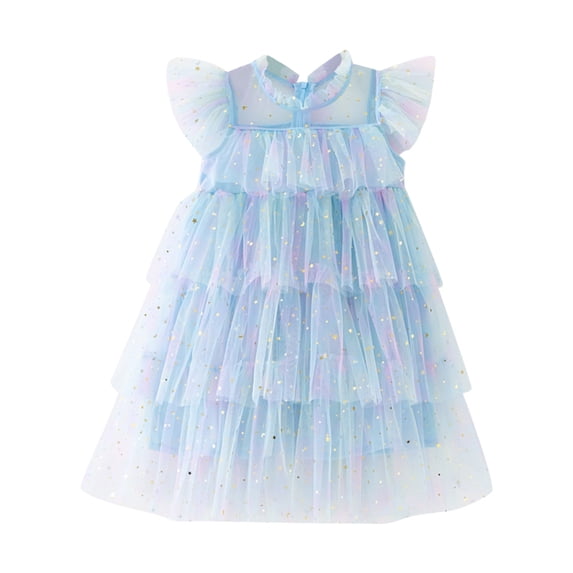 Tiijoy Toddler Girls Rainbow Sequins Tutu Dress Layered Princess Tulle Dress, Sizes 2-3