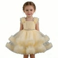 thumbnail image 1 of Tiijoy Toddler Girls Ruffle Layered Tulle Dress Party Princess Dress Pageant Gown, Sizes 4-5, 1 of 6