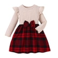 thumbnail image 1 of Tiijoy Toddler Girls Ruffle Long Sleeve Plaid Dress Fall Winter Casual Dress, Sizes 2-3, 1 of 8
