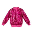thumbnail image 1 of Tiijoy Toddler Girls Sequin Jacket Shiny Fashion Zip Up Long Sleeve Bomber Jacket, Sizes 2-4, 1 of 2