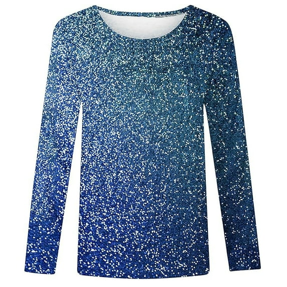 Tiijoy Toddler Girls Sequin Print Long Sleeve T-Shirt Crew Neck Fashion Pullover T Shirt