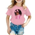 thumbnail image 1 of Tiijoy Toddler Girls Short Sleeve Graphic Tee Cute Cartoon Short Sleeve T Shirt, Sizes 3-4T, 1 of 3