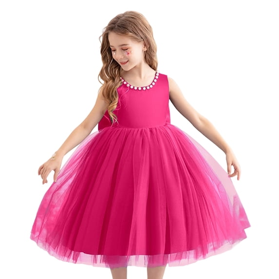 Tiijoy Toddler Girls Sleeveless Mesh Party Dress Wedding Pageant Evening Gown, Sizes 3-4