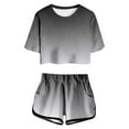 thumbnail image 1 of Tiijoy Toddler Girls Summer Outfits Gradient Short Sleeve T-Shirt Shorts Set, Sizes 4-14, 1 of 4
