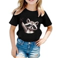 thumbnail image 1 of Tiijoy Toddler Girls Summer Short Sleeve T Shirt Casual Animal Print T-Shirt, Sizes 3-13, 1 of 3