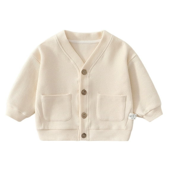 Tiijoy Toddler Girls Sweater Soft Knit Button Up Cardigan Sweater with Pockets, Sizes 3-4T