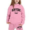 thumbnail image 1 of Tiijoy Toddler Girls Sweatsuit New York Printed Casual Hoodie and Joggers Set, Sizes 2-3Y, 1 of 3