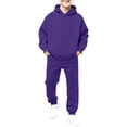 thumbnail image 1 of Tiijoy Toddler Girls Sweatsuits Solid Unisex Casual Active Hoodie Jogger Pants Outfits, 1 of 6