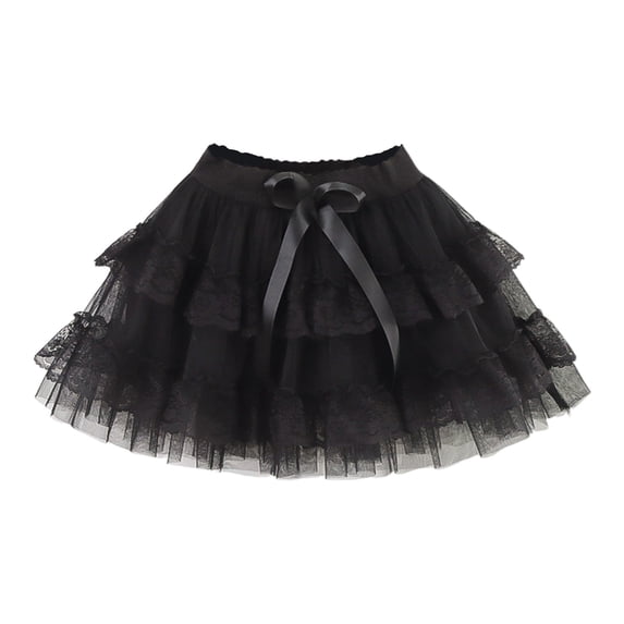 Tiijoy Toddler Girls Tulle Tutu Skirt Lace Layered Princess Gauze Short Skirt, Sizes 3-4
