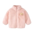 thumbnail image 1 of Tiijoy Toddler Girls Winter Coat Zip Up Fuzzy Jacket Warm Kids Outerwear, Sizes 2-3, 1 of 3