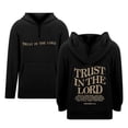 thumbnail image 1 of Tiijoy Toddler Girls Zipper Eyelets Hoodie Letter Print Soft Hooded Sweatshirt, Sizes 3-4T, 1 of 5