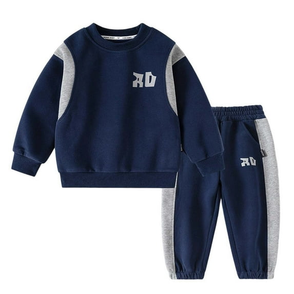 Tiijoy Tracksuit for Boys Casual Sports Crewneck Sweatshirt Jogger Pants Set, Sizes 3-4T