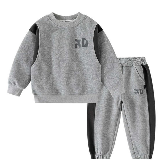 Tiijoy Tracksuit for Boys Casual Sports Crewneck Sweatshirt Jogger Pants Set, Sizes 7-8