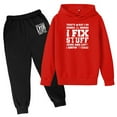 thumbnail image 1 of Tiijoy Tween Boys Outfits Letter Print Active Hoodie Sweatpants Sweatsuits, Sizes 3-13, 1 of 2