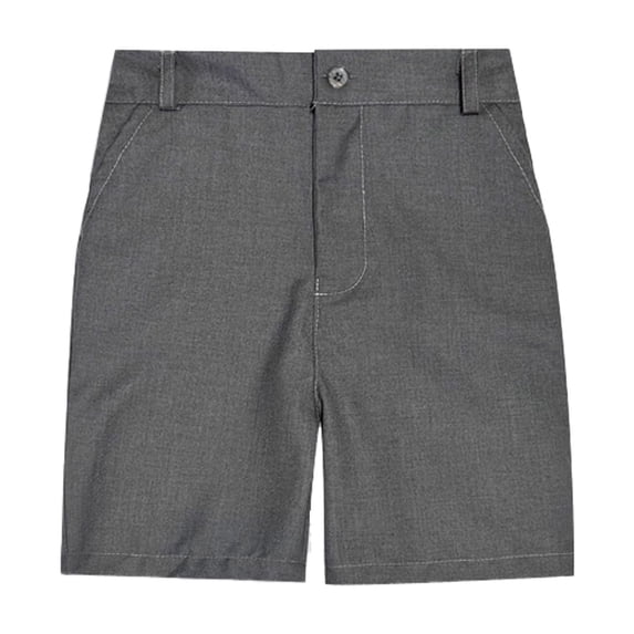 Tiijoy Tween Boys Stretch School Shorts Solid Flat Front Dress Chino Shorts, Sizes 3-18