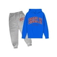 thumbnail image 1 of Tiijoy Tween Boys Tracksuit Letter Print Hoodie Jogger Pants Outfits, 2-Piece, Sizes 11-12, 1 of 2