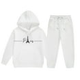 thumbnail image 1 of Tiijoy Tween Girls 2-Piece Paris Print Hoodie Sweatshirt Sweatpants Outfits, Sizes 12-13, 1 of 3