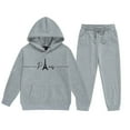 thumbnail image 1 of Tiijoy Tween Girls 2-Piece Paris Print Hoodie Sweatshirt Sweatpants Outfits, Sizes 12-13, 1 of 3